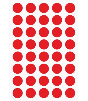 Markierungsaufkleber Ø 15 mm pro Blatt (40 Stück)
