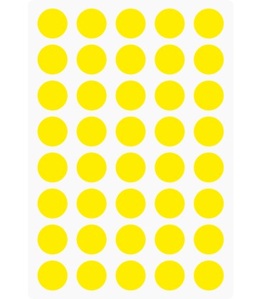 Markierungsaufkleber Ø 15 mm pro Blatt (40 Stück)