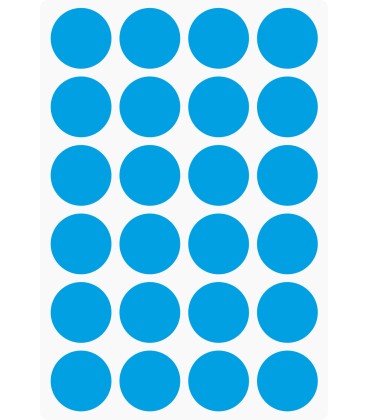 Markierungsaufkleber Ø 25 mm pro Blatt (24 Stück)