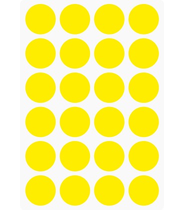 Markierungsaufkleber Ø 25 mm pro Blatt (24 Stück)