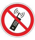 Aufkleber 'Eingeschaltete Mobiltelefone verboten'