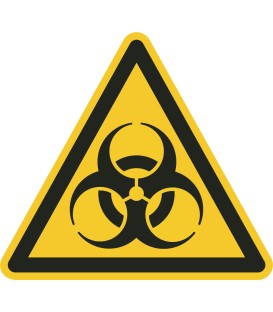 "Warnung vor Biogefährdung"-Fußbodenaufkleber