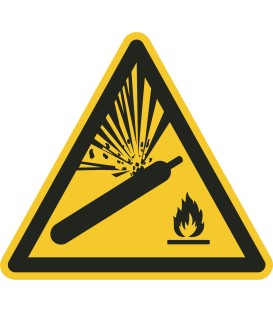 "Warnung vor Gasflaschen"-Fußbodenaufkleber