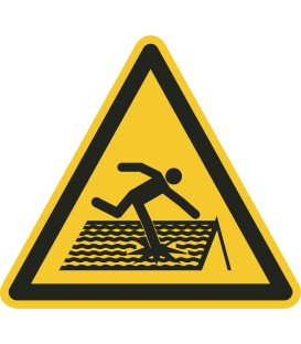 "Einsturzgefährdetes Dach"-Fußbodenaufkleber